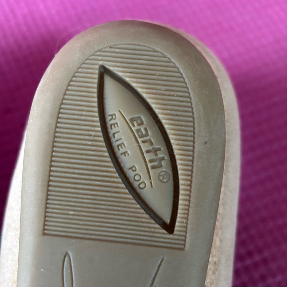 💙 Earth Perforated Leather Wedge Sandals 💙 - Picture 7 of 16